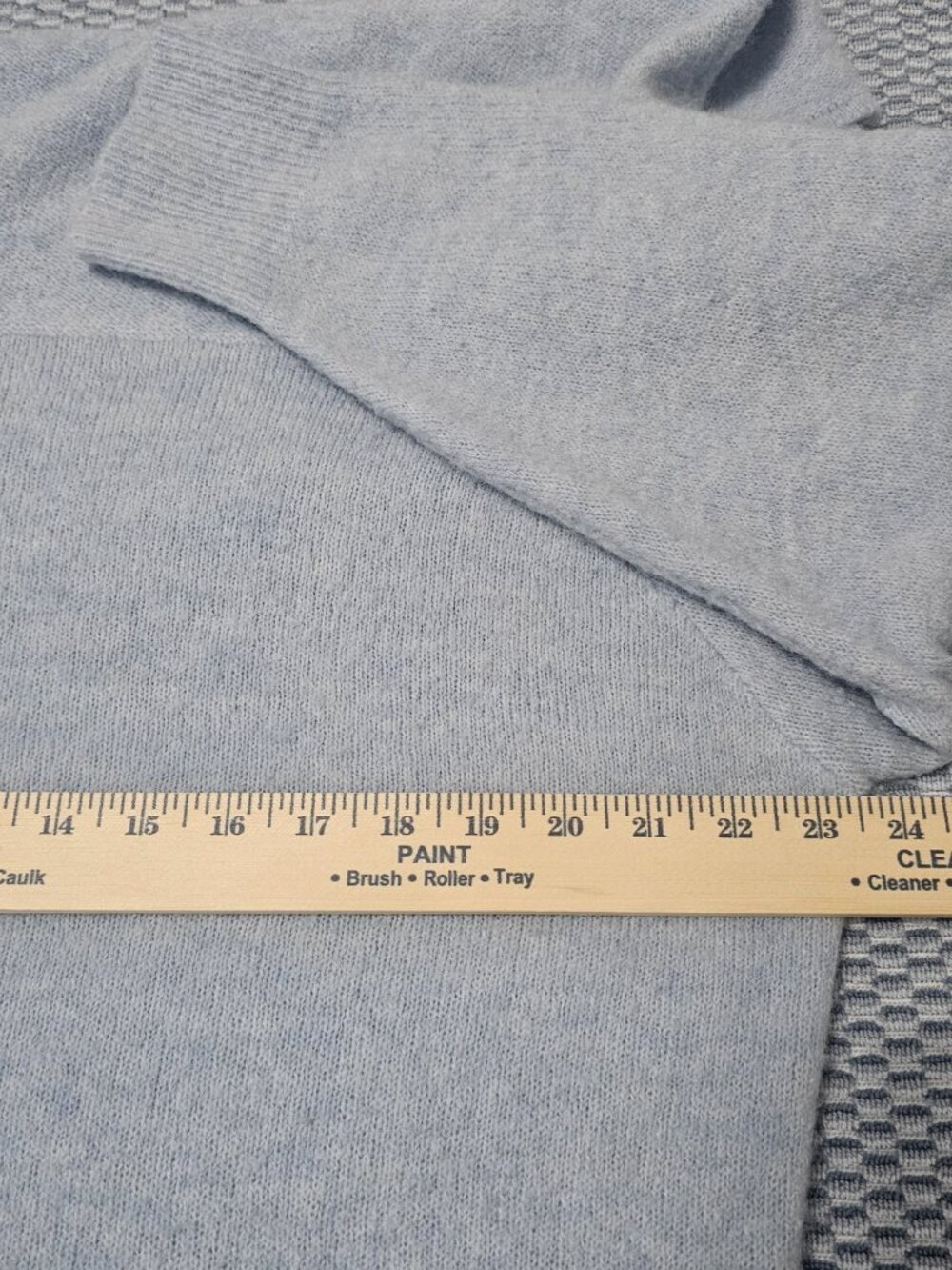 H&M Divided Light Blue Cowl Neck Wool Blend Alpaca Sweater Soft Cozy Size Large - Picture 6 of 7